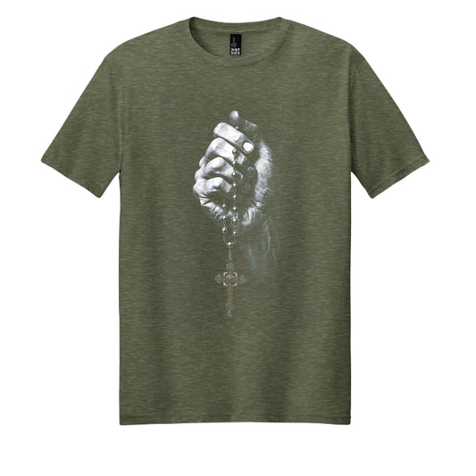 Heathered Olive - DM108 - FRONT